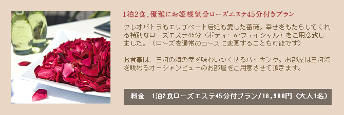 ローズエステ45分付プラン